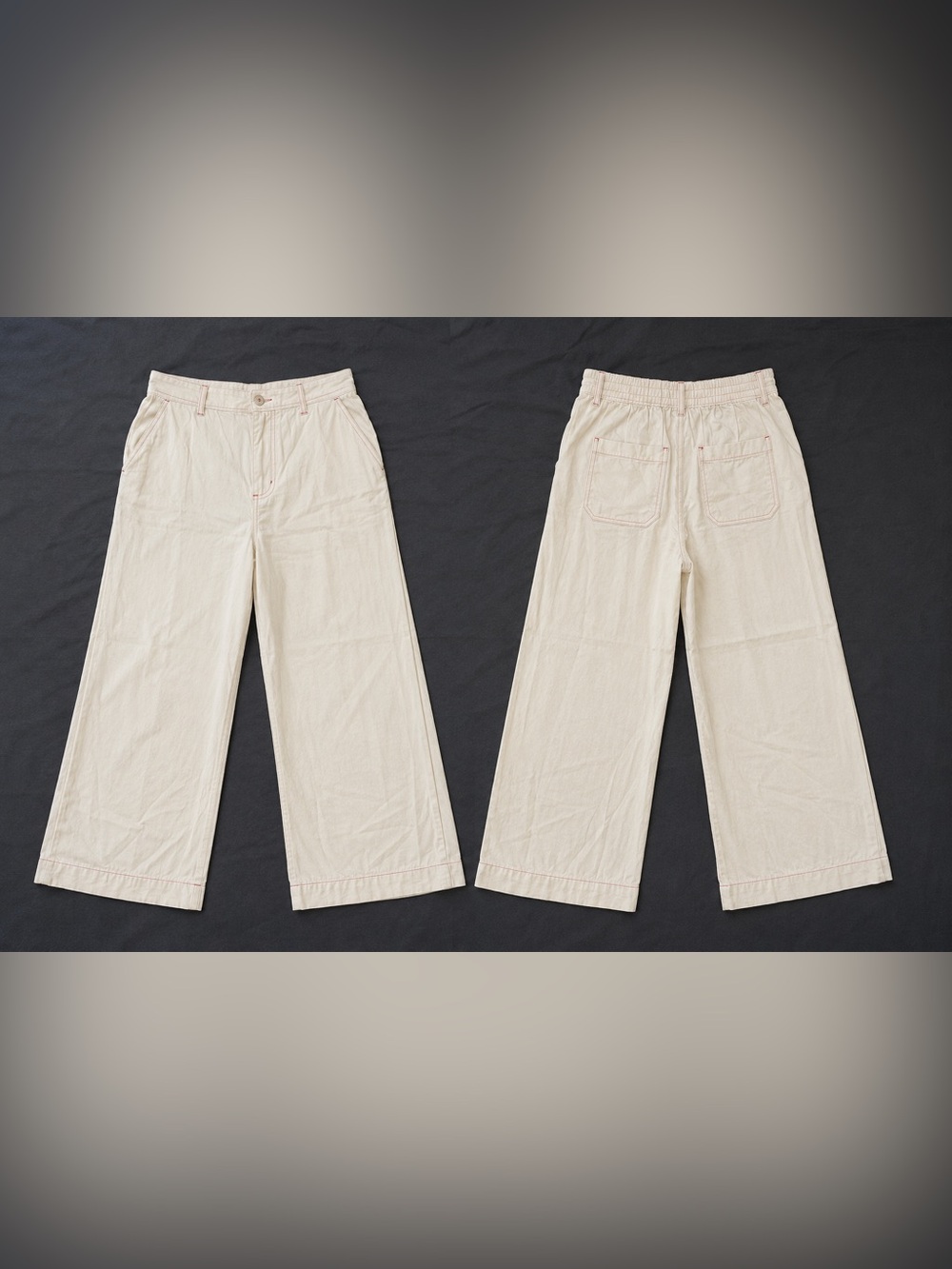 Rewash Black Label on Cream Fabric with Rust Stitching Size Medium-GUC - Picture 2 of 8